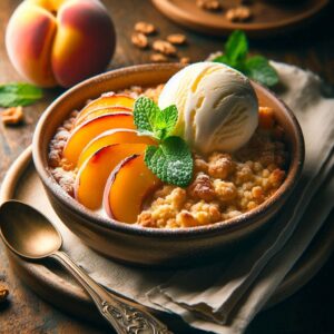Delicious Peach Crumble Dessert